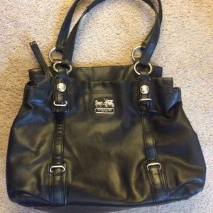 Coach leather purse high quality soft black leather